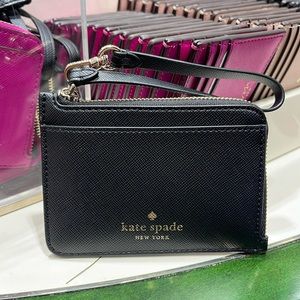 Kate Spade Schuyler Small Card Holder Wristlet
Black 
NWT
